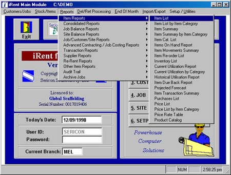 iRent Scaffold Software